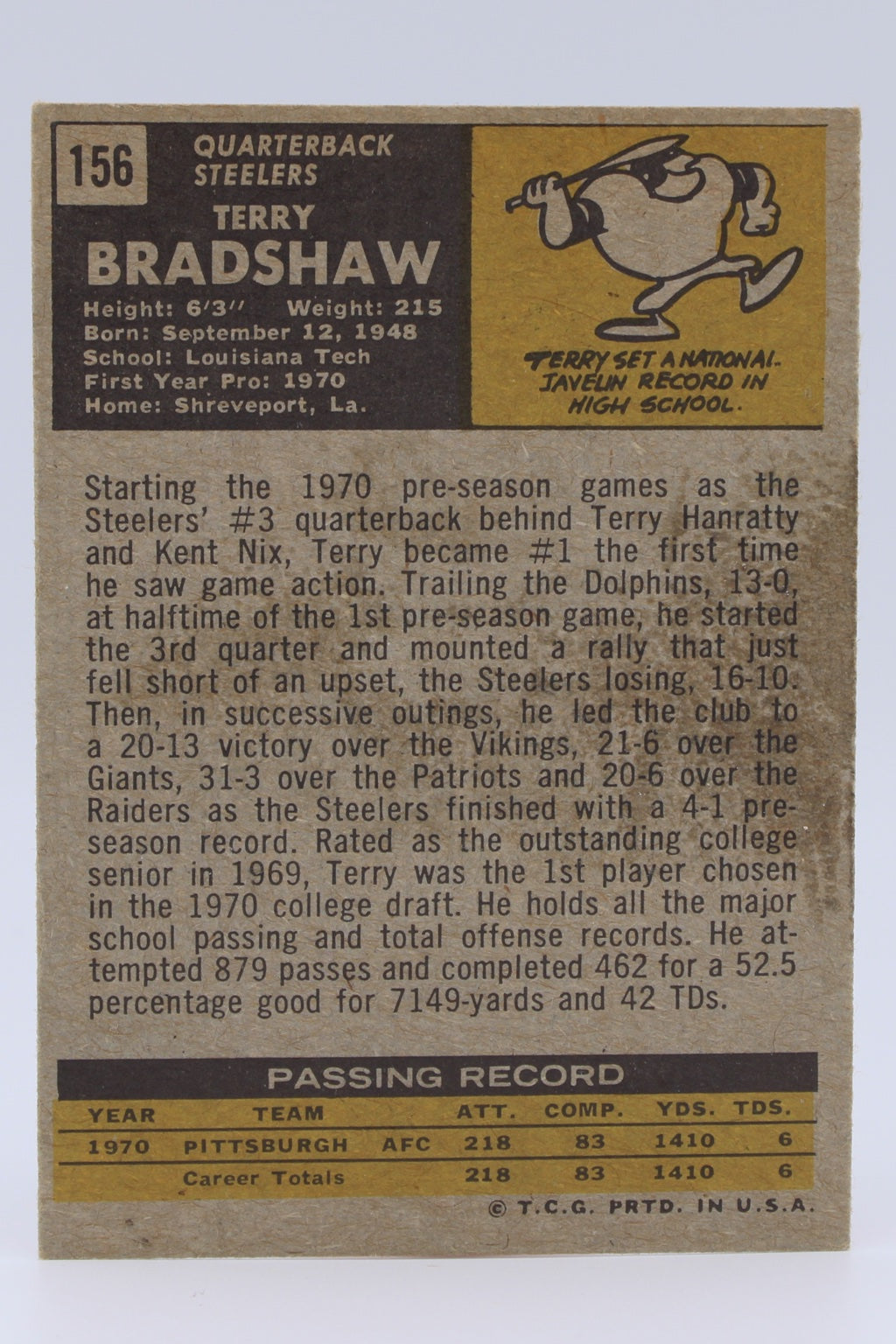 Bradshaw Terry 156