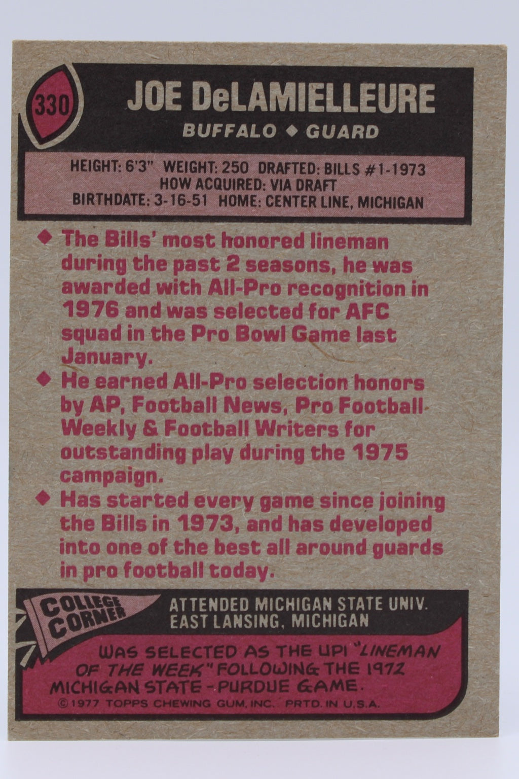 Delamielleure Joe 330