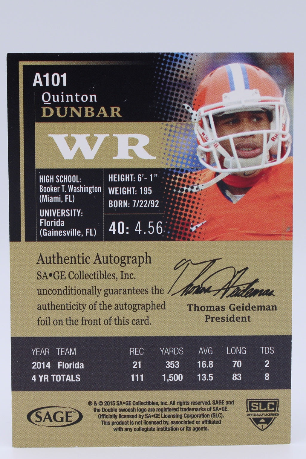 Dunbar Quinton A101