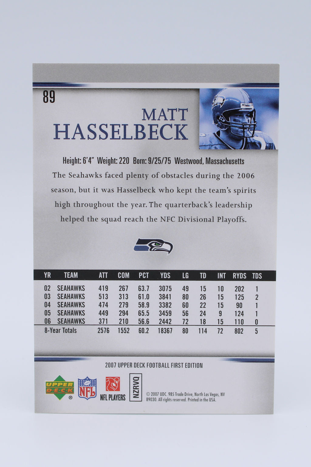 Hasselbeck Matt 89
