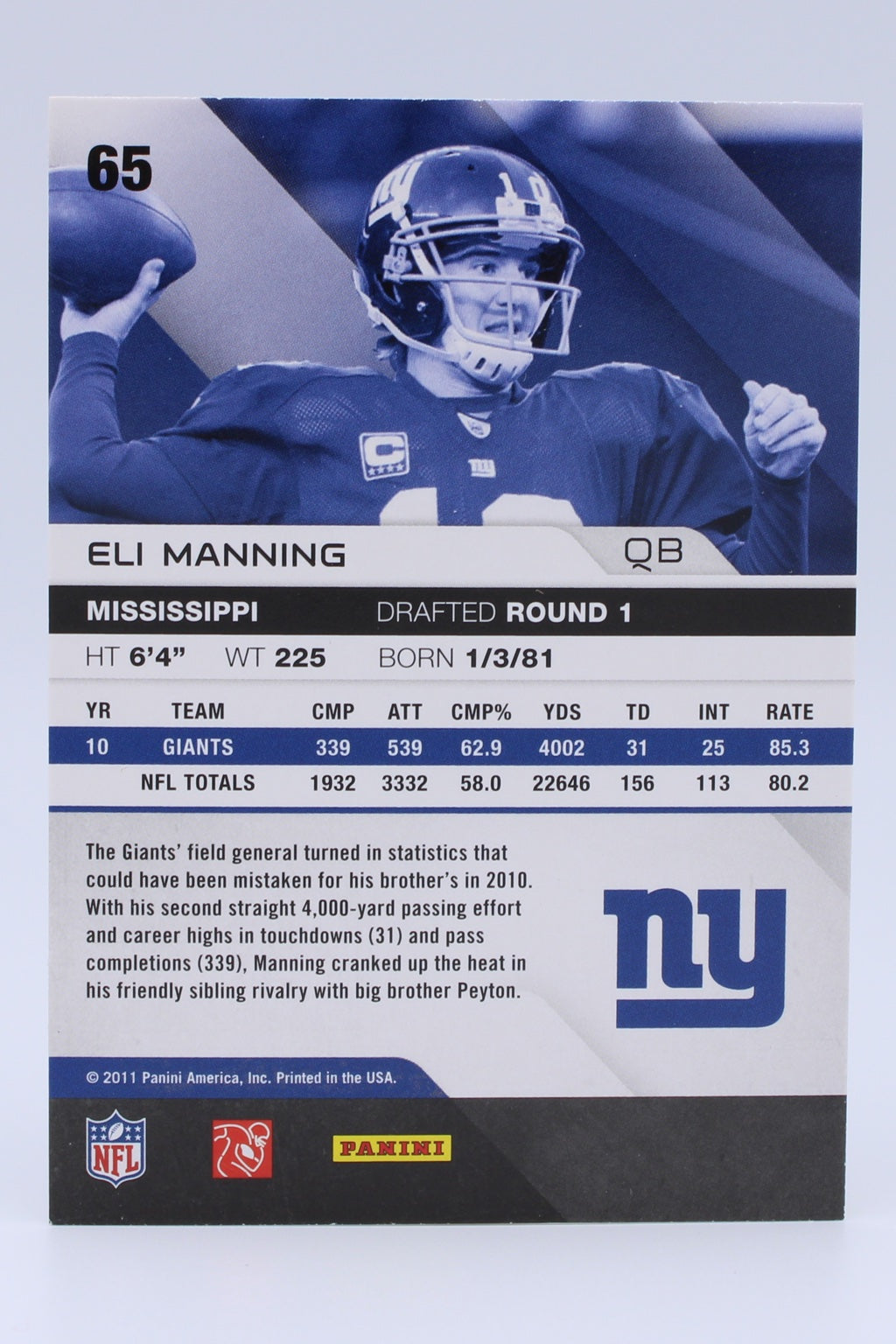 Manning Eli 65