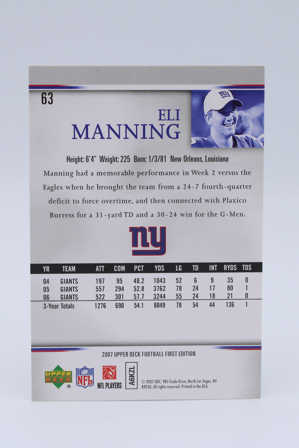 Manning Eli 63