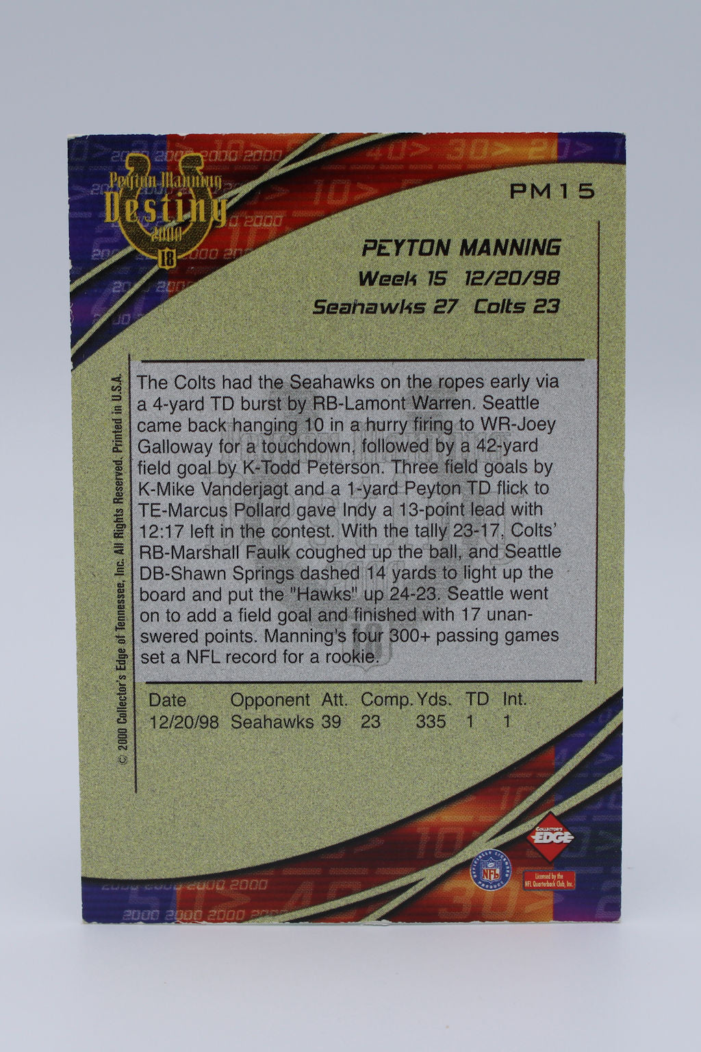 Manning Peyton PM15