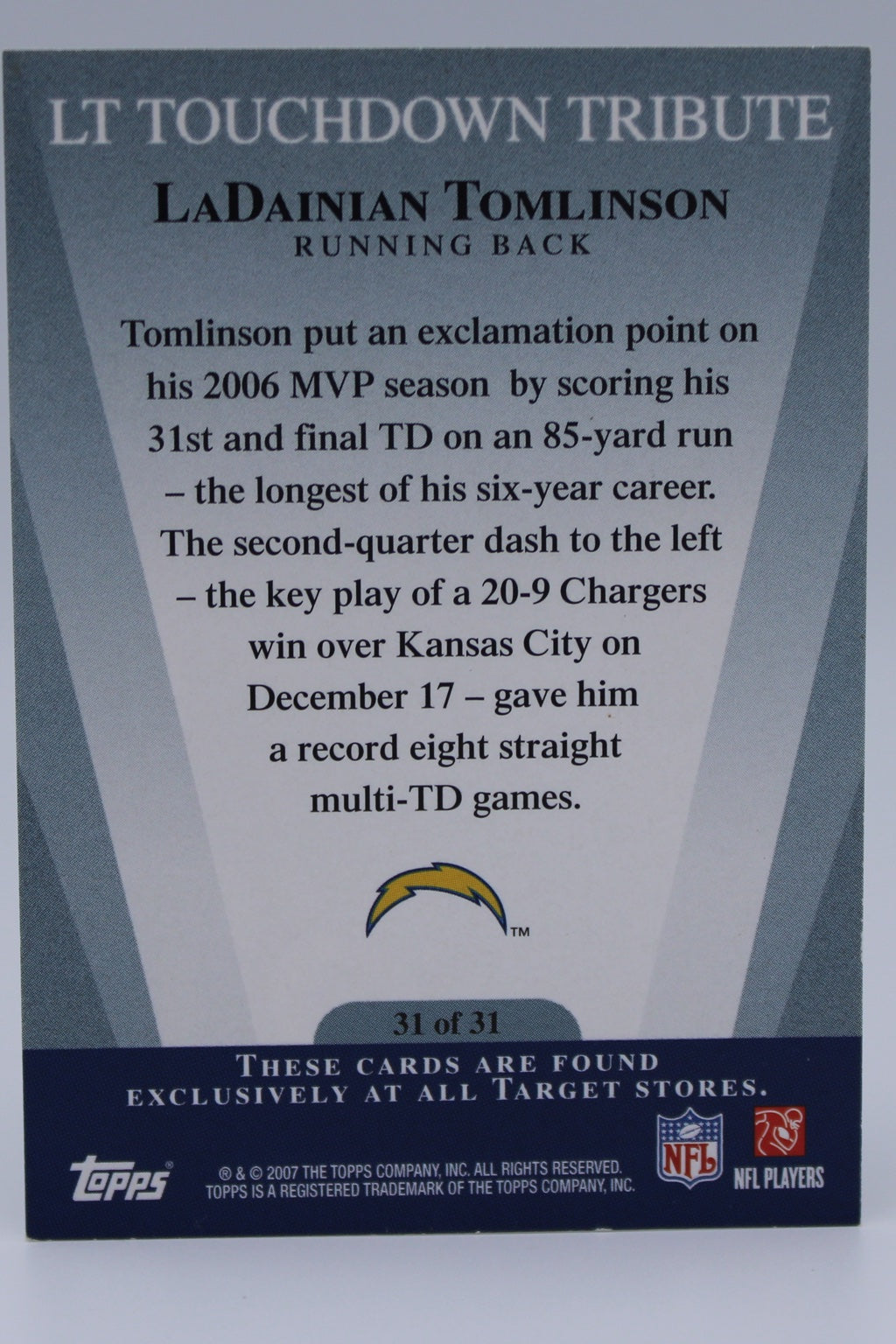 Tomlinson Ladainian 31 OF 31